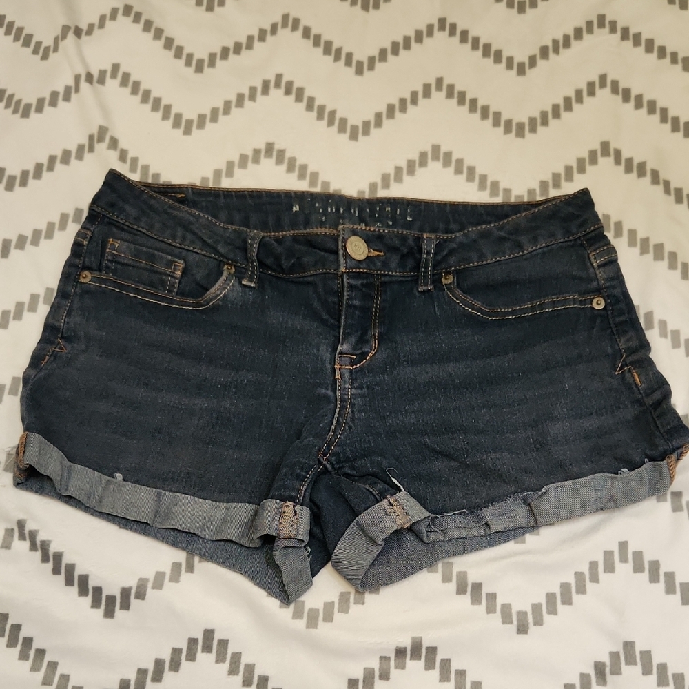 Aeropostale Blue Jean Shorts Classic Cuffed Design